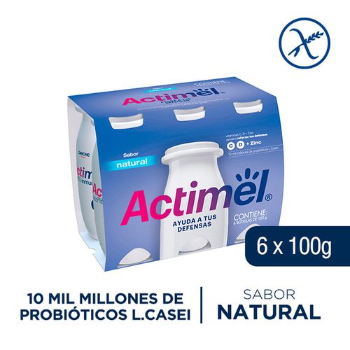 ACTIMEL Danone Pack Ahorro Natural 600 ml