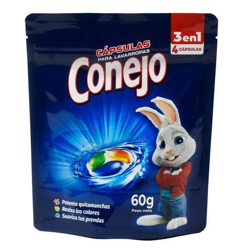 Detergente para ropa CONEJO en cápsulas x 4