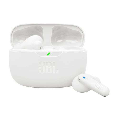 Auricular Tws JBL Wave Beam 2 blanco con cancelación de ruido