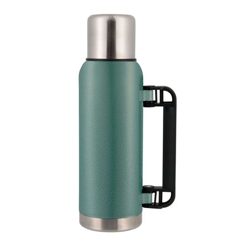 Termo 1 L doble pared verde + tapón extra tritón