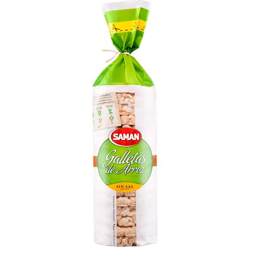 Galleta arroz SAMAN sin sal Integral 150 g