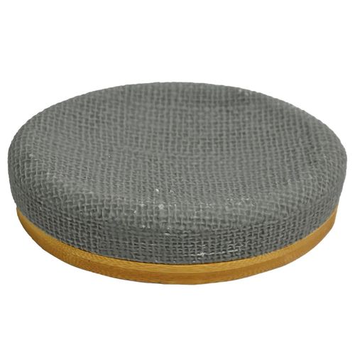 Jabonera en poliresina oval gris