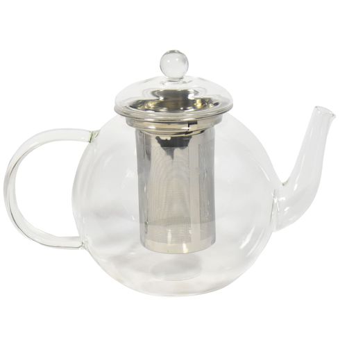 Tetera 1500 ml vidrío borosil infusor acero inoxidable