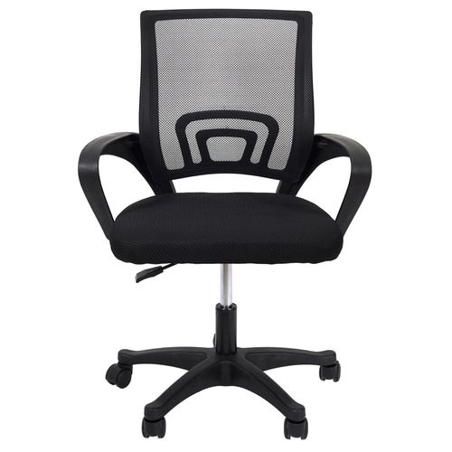 Silla de escritorio con posa brazos 62 x 54 x 82/92 cm negra