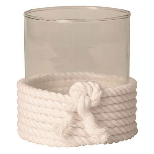 Votivo de Vidrio con Cuerda Blanca 5