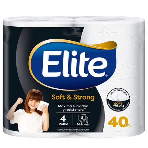 Papel Higiénico ELITE Soft & Strong Triple Hoja 40 m