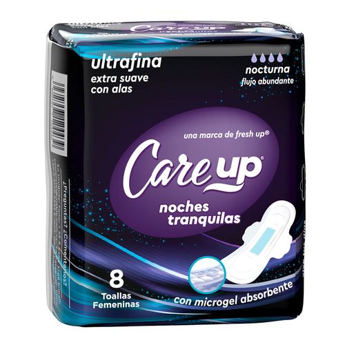 Toalla Femenina CARE UP Nocturna con Alas 8 un.