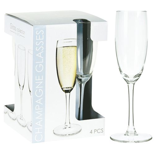 Set x4 Copas Flauta 180 ml Vidrio
