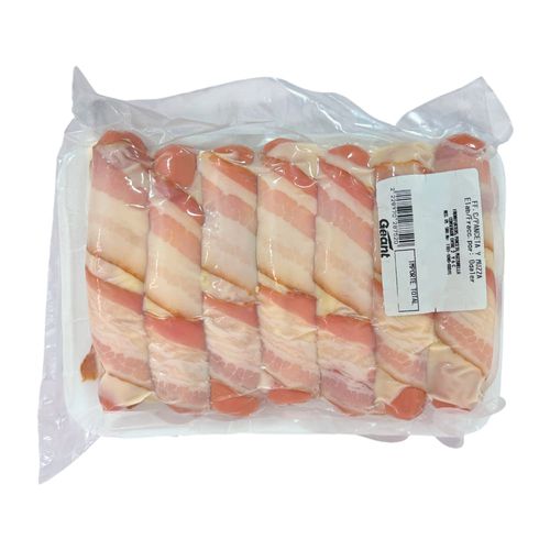 Panchos con panceta y muzzarella