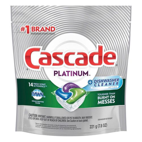 Detergente lavavajilla cascade Platinium cápsulas 14 un.