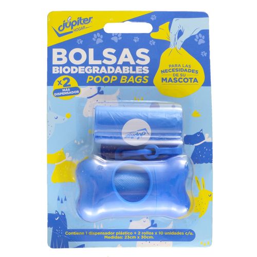 Bolsa de residuos para mascota x 2 + dispensador