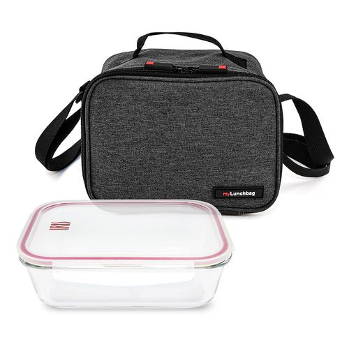 Lunchera Goglass Negra (Contenedor vidrio 840 ml)