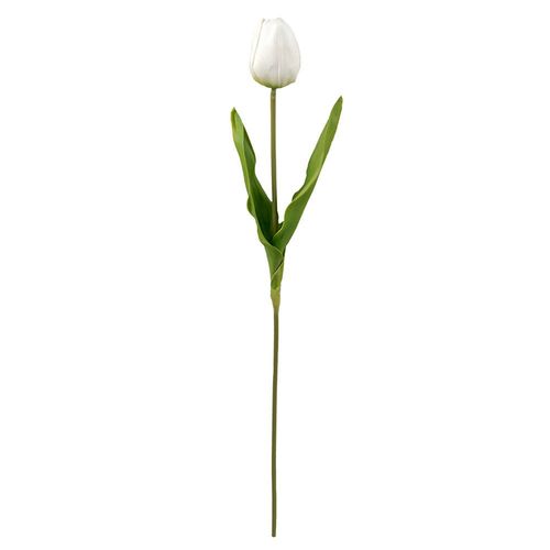 Flor artificial tulipán blanco 50 cm