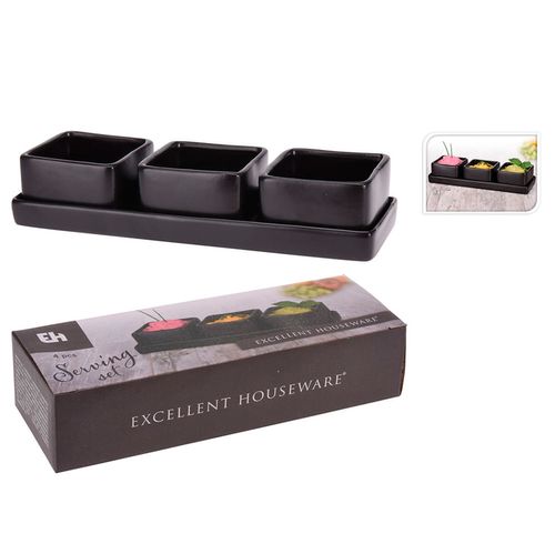 Set x 3 Bowl con Soporte Cerámica