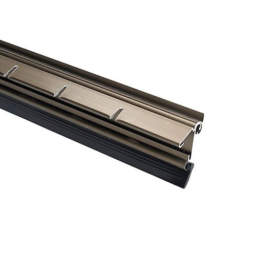 Zócalo puerta aluminio con goma 100 cm Marrón bronce