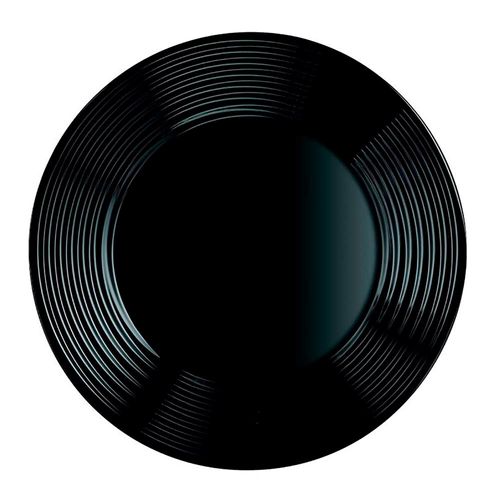Plato postre 19 cm Harena negro vidrio