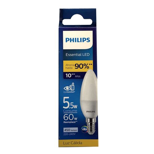 Lámpara led PHILIPS Ess Candle 5.5 W e14