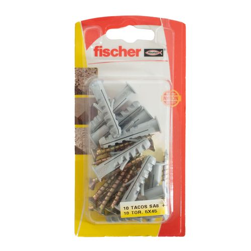 Blister 10 tacos fischer nylon SA8 + tmf 5 x 45