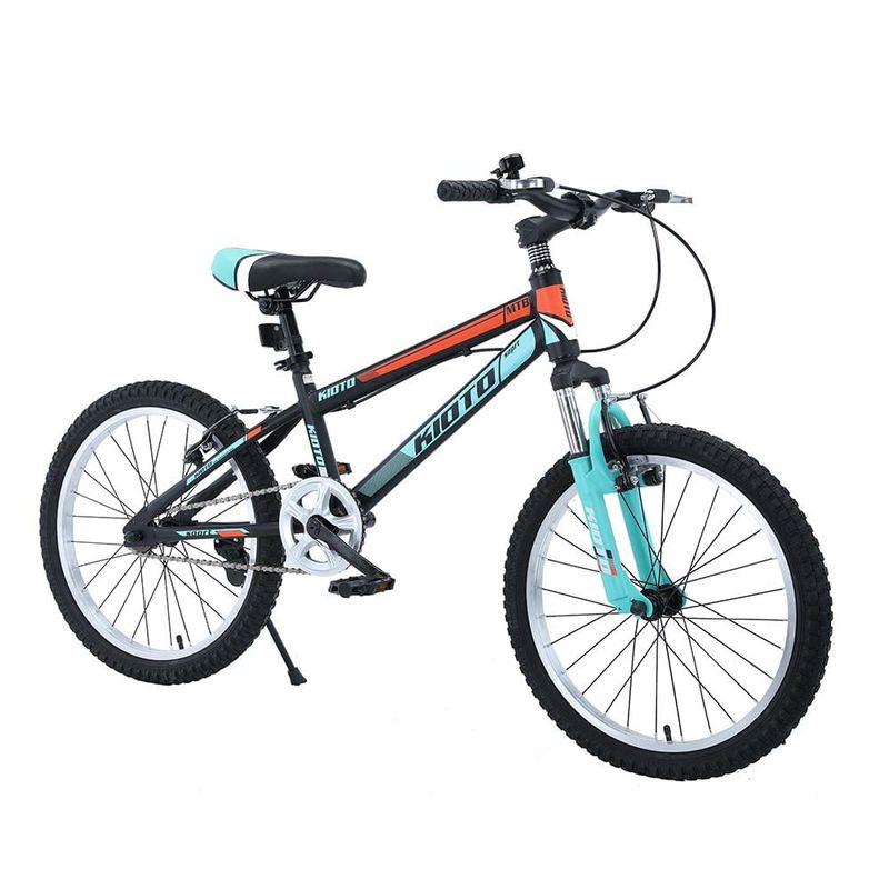 Bicicleta-KIOTO-Rod-20-Celeste-Naranja-acero-con-canasto-0