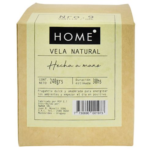 Vela de Soja HOME 240 g N° 9 Vainilla Oak 7009