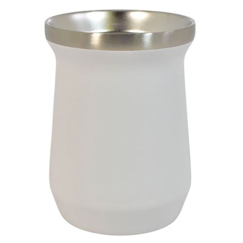 Mate en acero inoxidable blanco 200 ml