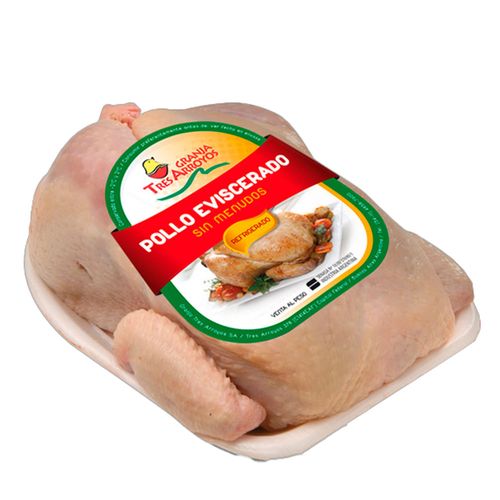 Pollo sin menudos envasado x 2,2 kg