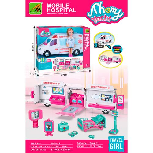 Ambulancia con muñeca y accesorios