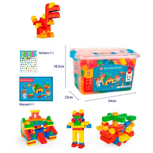 Valija de ladrillos 330 piezas multicolor