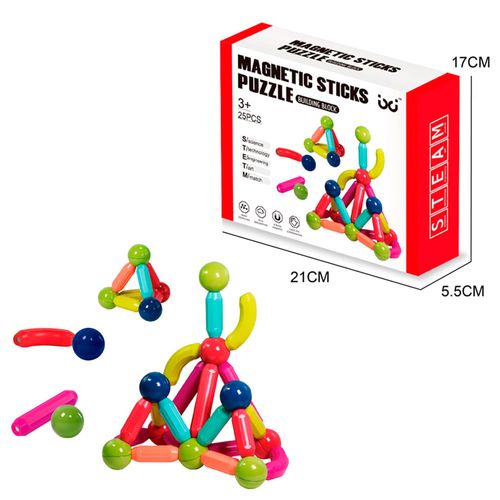 Puzzle magnético barras 25 piezas