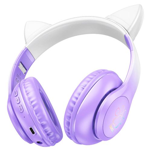 Auricular HOCO Modelo W42 Cat con Orejas Infantil Purple