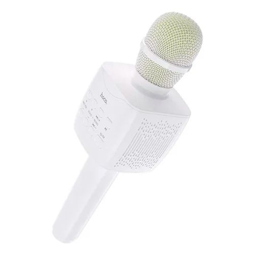Micrófono HOCO Modelo Bk5 Cantando Karaoke White