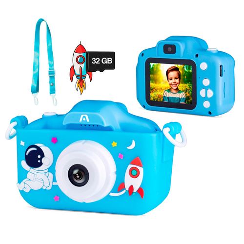 Cámara Digital ARGOM Selfie Infantil Azul
