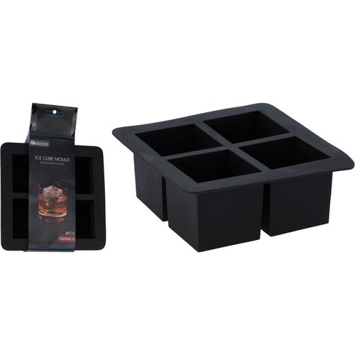 Cubetera flexible silicona 4 cubos