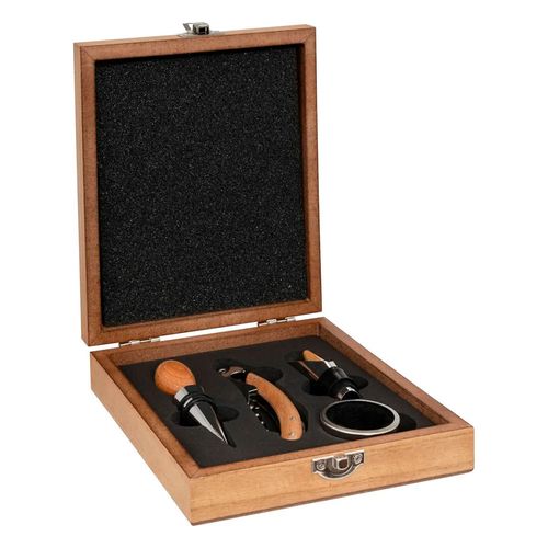 Caja con 4 piezas accesorios de vino