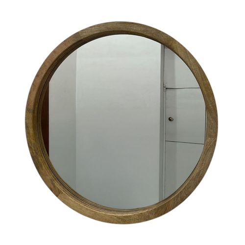 Espejo con Marco de Madera 62 x 4 x 62 cm Natural