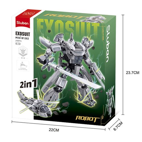SLUBAN Robot Helicóptero 2 in 1 218 piezas
