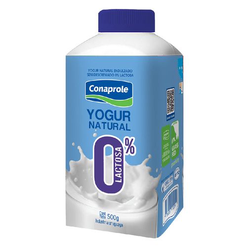 Yogur Natural Deslactosado CONAPROLE 500 g