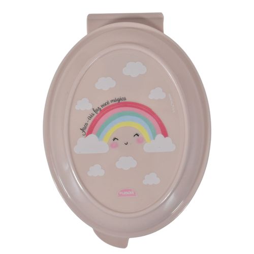 Jabonera 180 ml arco iris rosa