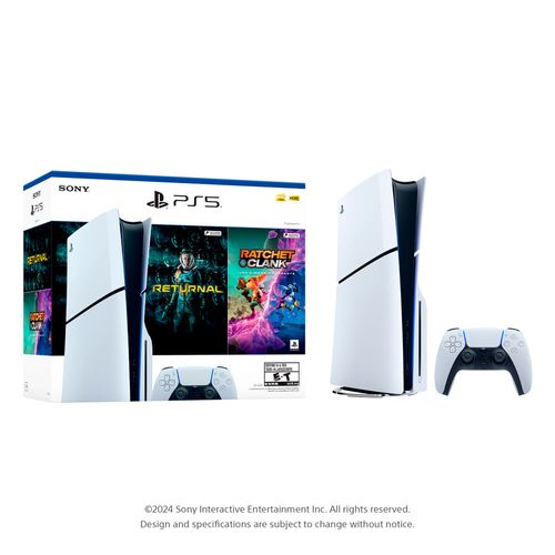 Consola PLAYSTATION 5  Slim - Incluye 2  juegos (Returnal + Ratchet &  Clank)