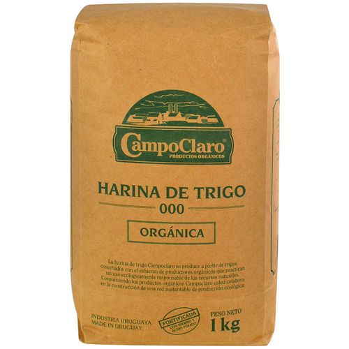 Harina de trigo orgánica 000 CAMPO CLARO 1 kg