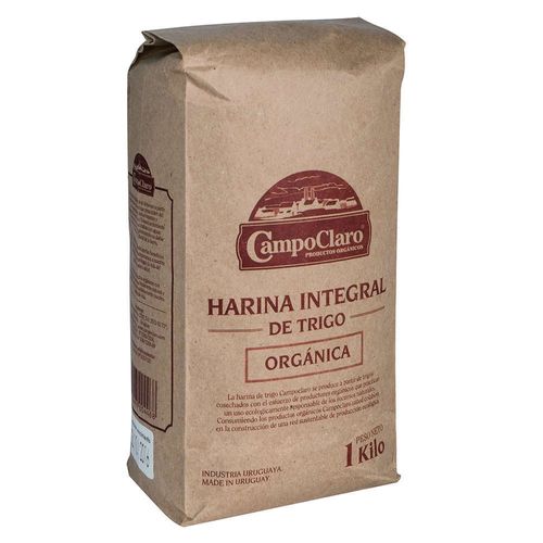 Harina integral orgánica CAMPOCLARO 1 kg