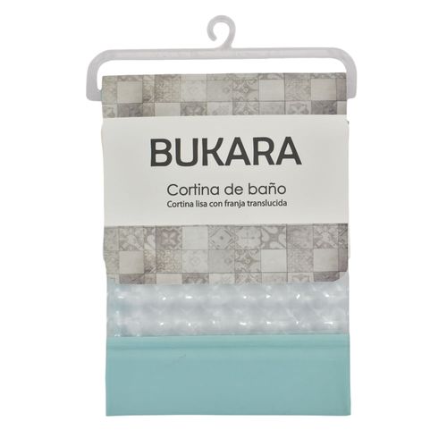 Cortina Baño Bukara Lisa con Transparencia