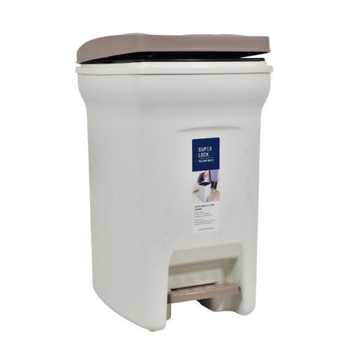 Basurero con pedal beige 6 L 20 4x26 4x33 6 cm s lock
