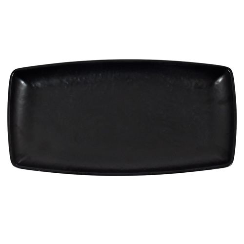 Plato rectangular melamina negro 33,1 x 16,8 x 3,5 cm