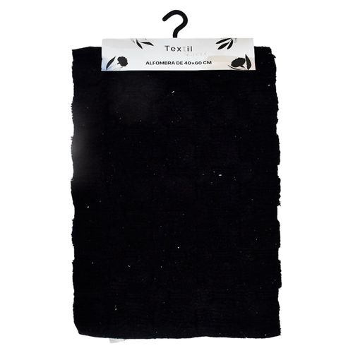 Alfombra bulky 40 x 60 cm color negro