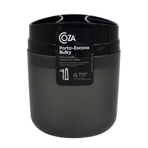 Portacepillo de plástico full negro COZA