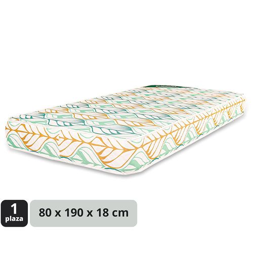 Colchón CANNON Tropical en Espuma 80x190x18 cm 1 Plaza