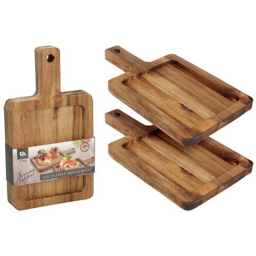 Set x 2 Tablas Madera Acacia