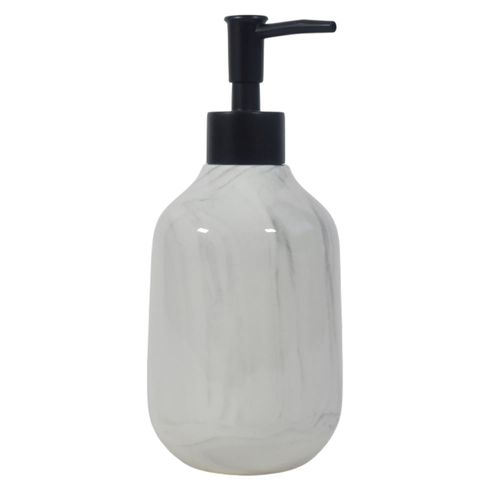 Dispensador Jabón Cerámica Mármol Esmaltado