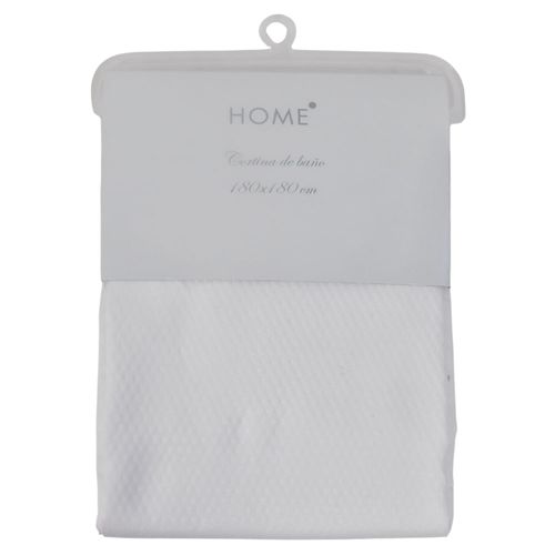 Cortina para baño en poliester+12 ganchos 180 x 180 cm